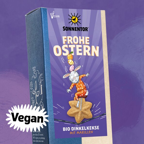 Easter cookies – organic spelt cookies with apricot, vegan